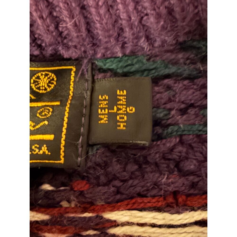 Vintage Eddie Bauer Fair Isle Sweater L Chunky Knit Cozy 100% Cotton Prince USA - Picture 6 of 7